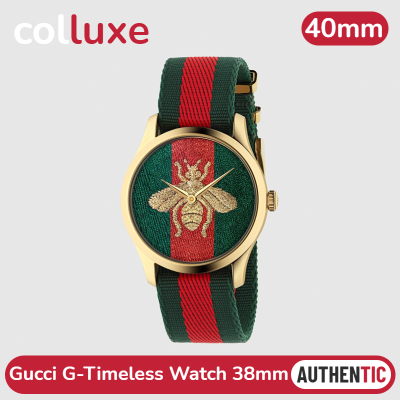 ⌚กุชชี่ GUCCI นาฬิกาข้อมือ รุ่น G-TIMELESS watch 38mm Code: YA126487A