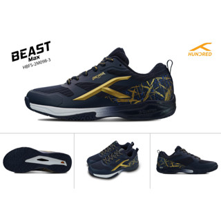 รองเท้าแบดมินตัน HUNDRED badminton Shoe : BEAST MAX - HBFS-2M098-3