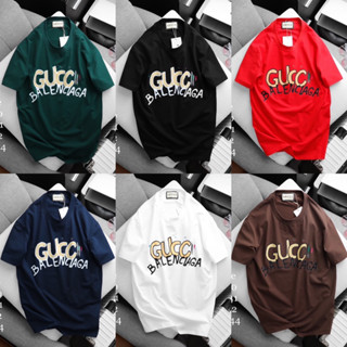 เสื้อยืดแขนสั้น GUCCI x BALENCIAGA 🔖 Unisex 👱🏻‍♂️👩🏼‍🦰 cotton 💯 ผ้านุ่ม ใส่สบายตัว พร้อมส่งจากไทย 🚚 ร้านค้าจัดส่งไว