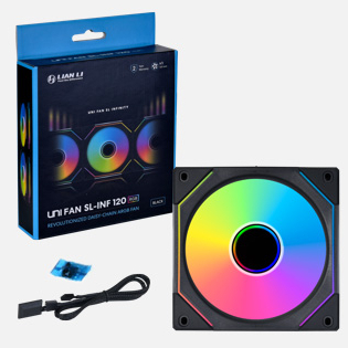 Lian Li SL120 Uni SL Infinity RGB LED 120mm Case Fan (1pc) BLACK