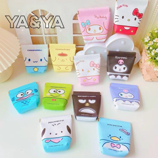 YA&amp;YA กระเป๋าหนัง PU แบบบีบ ลายซาริโอ้ ใส่เหรียญ กุญแจ หูฟัง งานสวย น่ารัก