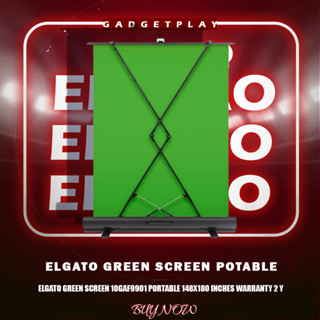 [กรุงเทพฯ ด่วน 1 ชั่วโมง] Elgato Green Screen 10GAF9901 Portable 148x180 Inches ประกันศูนย์ไทย 2 ปี