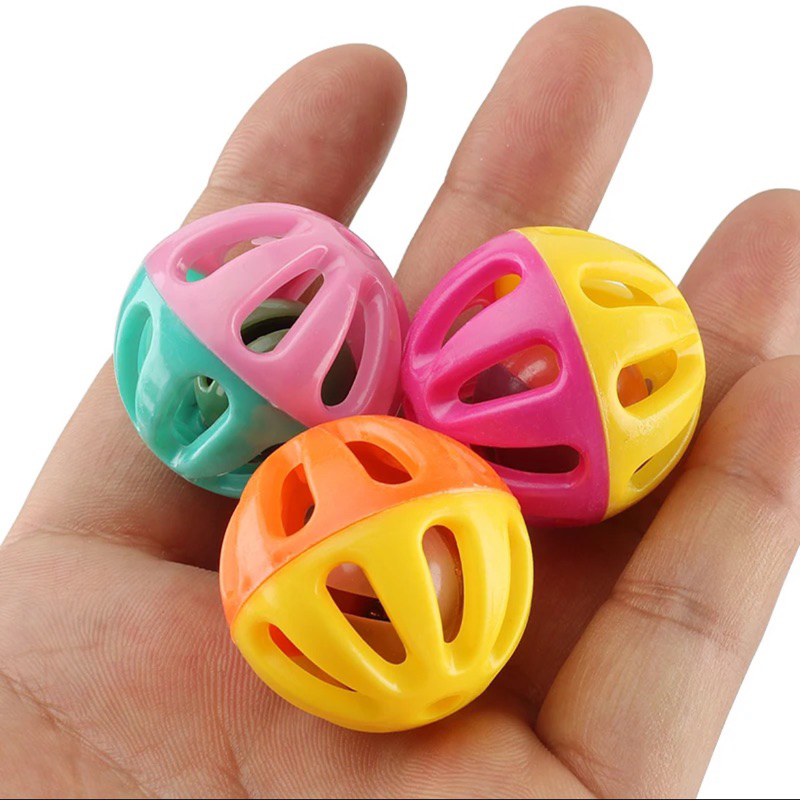 ลูกบอลมีกระดิ่ง พร้อมส่ง ของเล่นนก เสียงดังทุกลูก