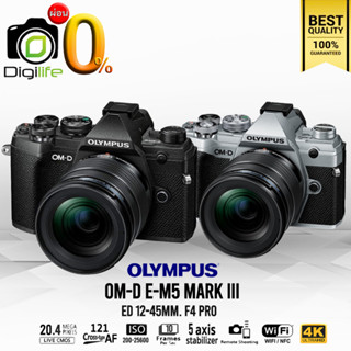 ผ่อน 0%** Olympus Camera OM-D E-M5 Mark III Kit ED 12-45 mm. F4.0 Pro - รับประกันร้าน Digilife Thailand 1ปี