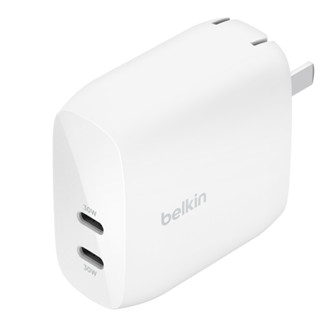 Belkin WCB010 หัวชาร์จ BoostCharge Pro USB-C 2 พอร์ต จ่ายไฟรวม 60 วัตต์ รองรับชาร์จเร็ว PD 3.1 PPS