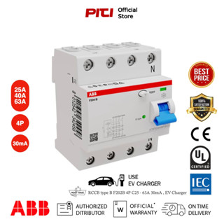 ABB RCCB type B F204B 4P C25 - 63A 30mA , EV Charger
