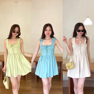 Nudeaholic 💚 1002 Milky toast dress เดรสสั้นผ้าลินิล อัพเดทแบบใหม่ล่าสุดเข้าแล้วค่า ทรงนี้น่ารักจริงๆ