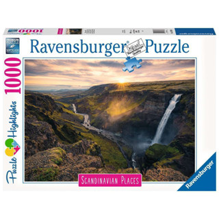 จิ๊กซอว์ Ravensburger - Haifoss Waterfall, Iceland  1000 piece (ของแท้ มีสินค้าพร้อมส่ง)