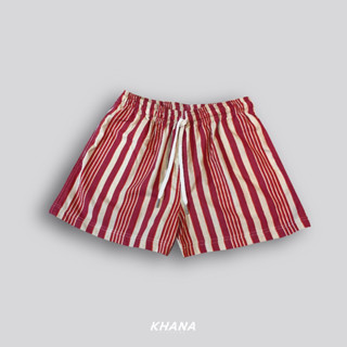 Shorts  Color Wine - กางเกงขาสั้นเอวยางยืด ใส่ไปทะเล ใส่ว่ายน้ำ