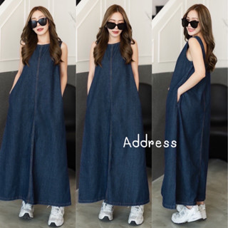 🌿🌼🌸🌺💙🇰🇷 Jeans Sleeveless Maxi Dress