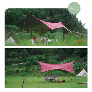 Vidalido Muyun Outdoor Butterfly Canopy Sunscreen  Rainproof Titanium Silver Glue Sky Curtain Camping Pergola Awning