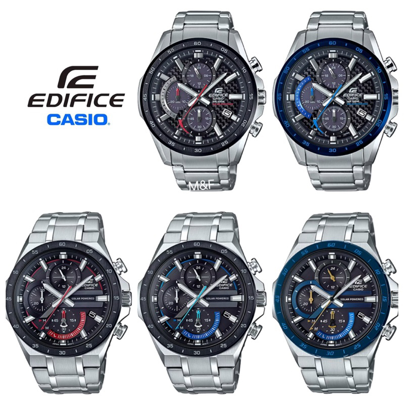 CASIO Edifice นาฬิกาข้อมือผู้ชายSOLAR  รุ่น EQS-920DB  EQS-800CDB EQS-900DBEQS-910L