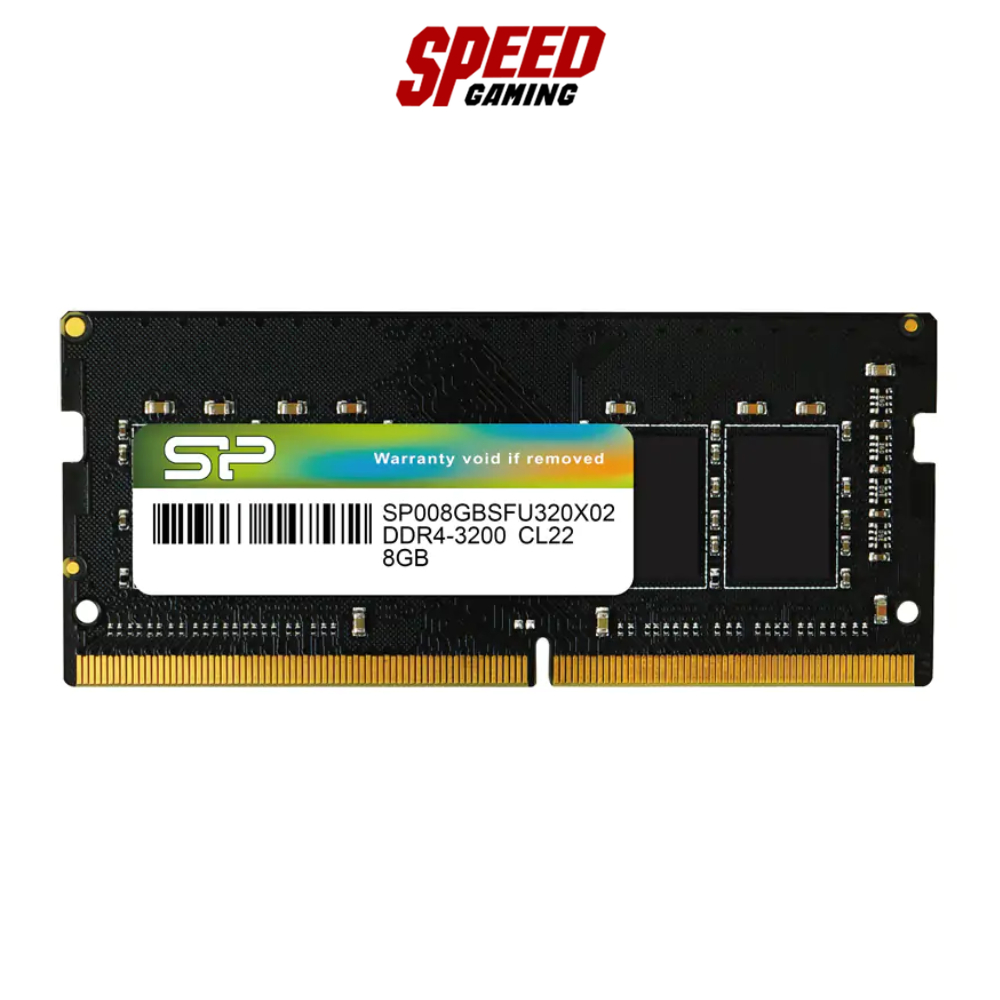 SILICON POWER DDR4 SODIMM 8GB 3200 MHZ (SP008GBSFU320X02) NOTEBOOK RAM (โน๊ตบุ๊คแรม) / By Speed Gaming