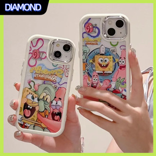 💲คูปองเคลม💲เคสไอโ case for iphone 11 12 สปองบ็อบ เคส 14 13 12 11 pro max การป้องกันอย่างเต็มที่ ป้องกันการตก