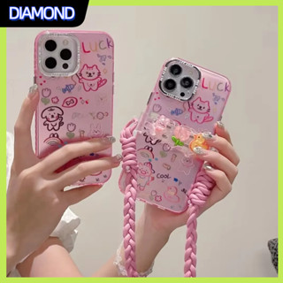 💲คูปองเคลม💲เคสไอโ case for iphone 11 12 แมวสาย นำการสนับสนุน เคส 14 13 12 11 pro max ปกป้องอย่างเต็มที่และทนทาน