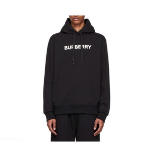 **mix** เสื้อ Burberry Logo Print Cotton Hoodie ใส่ได้ชาย หญิง ของใหม่ ของแท้