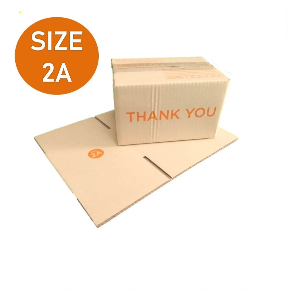 กล่องพัสดุ กล่องไปรษณีย์ รหัส 2A (10 ใบ) thank you  เนื้อหนาพิเศษ ให้ผู้รับรู้สึกถึงความใส่ใจ โทนสีแห่งความสุข ราคาถูก