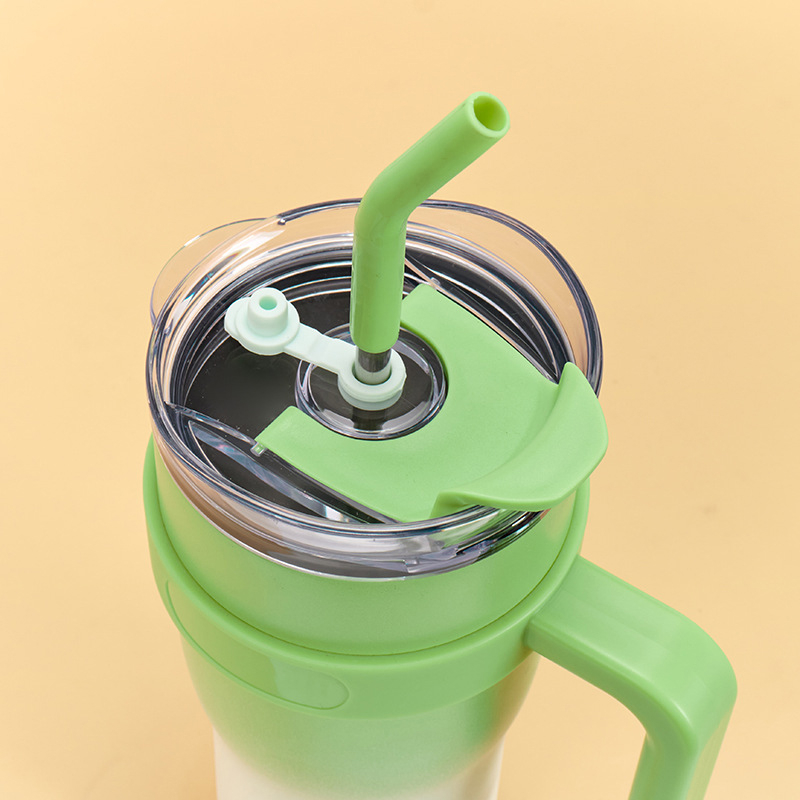 J318 แก้วกาแฟ แก้วน้ําสุญญากาศ สเตนเลส สองชั้น ความจุขนาดใหญ่ 40 ออนซ์ แบบพกพา ฉนวนกันความร้อน 1.2L