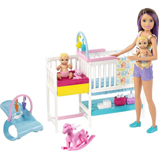 Barbie  Skipper Babysitter Bed and Bouncer Set เซตกล่องใหญ่เลยคะ