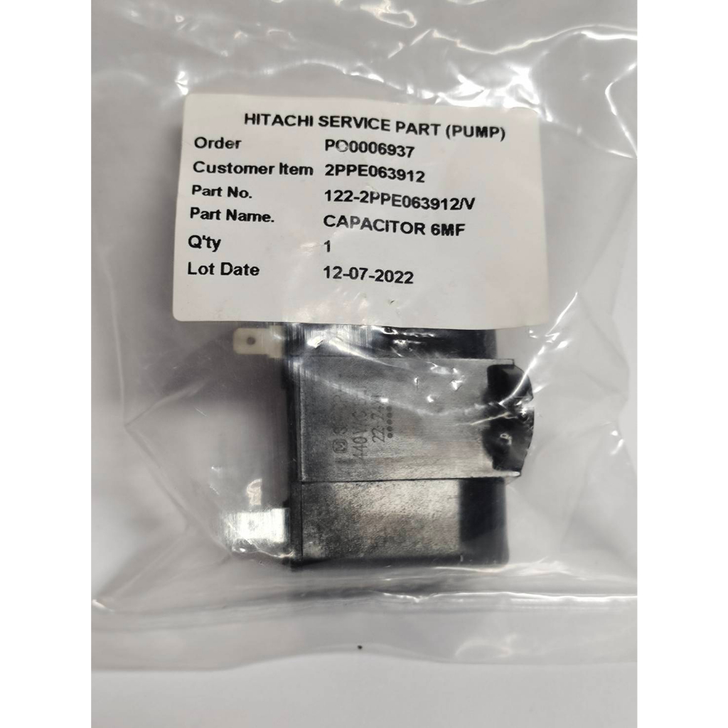 คอนเดนเซอร์ 6 uf x 440v./8 uf x 440v./ 11.5 uf x 440v. HTC 125-175 GX แท้ คาปาซิเตอร์แคปรัน แคปสี่เห