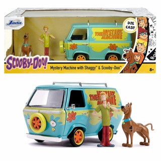 โมเดลรถเหล็ก รถ SCOOBY-DOO ลิขสิทธิ์แท้ จาก JADA สเกล สเกล1/24 +พร้อมฟิกเกอร์ MYSTERY MACHINE WITH SHAGGY &amp;  SCOOBY - DO