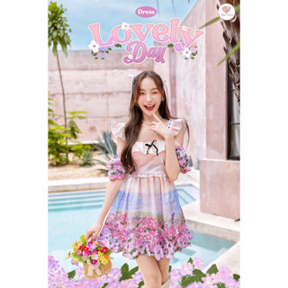 ราคาถูกที่สุด!! Maria Diamond Lovely Day Dress เดรสลายพิมพ์น่ารัก