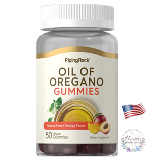 Oil of Oregano 50 Vegan Gummies Natural Peach Mango Pipingrock ออริกาโน เสริมภูมิ