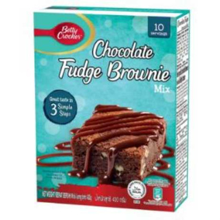 Betty Crocker Chocolate Fudge Brownie Mix 430g  แป้งฟัดจ์บราวนี่ 430 g