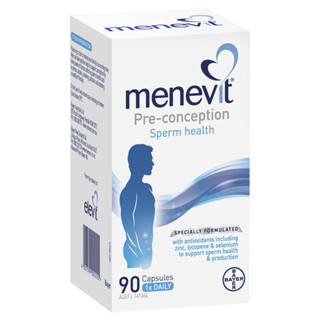 พร้อมส่ง🔥 Menevit Male Fertility Supplement Capsules 90pack (90days) เมเนวิท เตรียมมีบุตร สำหรับผู้ชาย