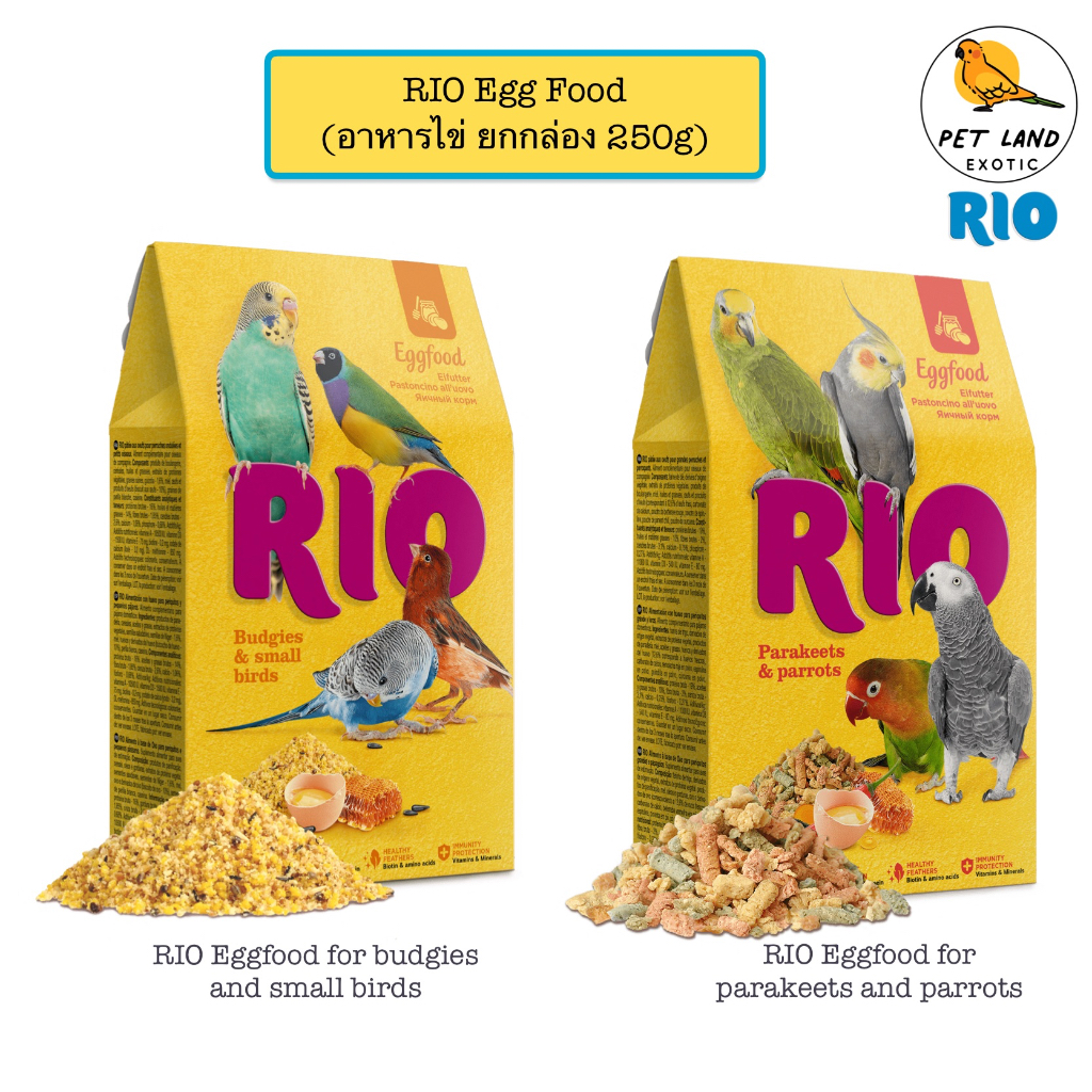 สินค้าลงใหม่‼️ Rio Egg Food for budgie/Parakeet&Parrot อาหารไข่ ยกกล่องขนาด 250g