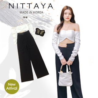 ราคาถูกที่สุด!! NITTAYA เซตเสื้อขาวผูกคอ+กางเกงขายาว