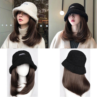 วิกผม หมวกวิกผม ผมสีน้ำตาลเข้ม ถอดไม่ได้ Wig cap แฮร์พีช สวมใส่ง่าย แฮร์พีชผม