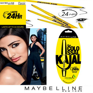 {**ส่งฟรี**} SMALL INDIA 🪄🟡 ของแท้ Classic Maybelline New York Kajal 🪄🟡 Colossal Kajal 0.35g Black