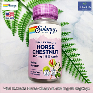 Solaray - Vital Extracts Horse Chestnut 400 mg 60 VegCaps ฮอร์สเชสนัทสกัด