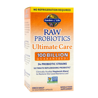 พร้อมส่ง🔥 Garden of Life RAW Probiotics Ultimate Care 30 Veg Capsules โพรไบโอติกส์ จุลินทรีย์ชนิดดี ขับถ่ายดี Probiotic