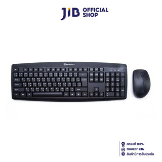 KEYBOARD &amp; MOUSE (คีย์บอร์ดและเมาส์) MICROPACK KM-203W WIRELESS (EN/TH) (BLACK)