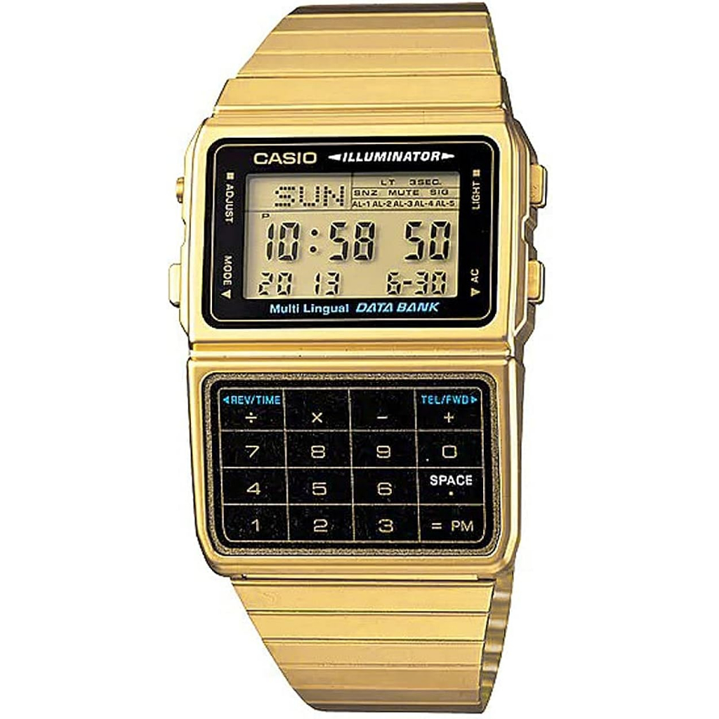 Casio Digital นาฬิกาข้อมือผู้ชาย/ผู้หญิงด้วยเครื่องคิดเลขฟังก์ชั่นไฟส่องสว่างอัตโนมัติรุ่นDBC-611G with no retailed box