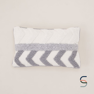 SARABARN Zig Zag Cushion Cover | ปลอกหมอน ปลอกหมอนอิง สีเทา