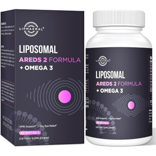 Liposomal AREDS 2 Eye Vitamins with Omega 3 and Lower Zinc, Supports Adults Eye Health Vitamin for Vision Protection