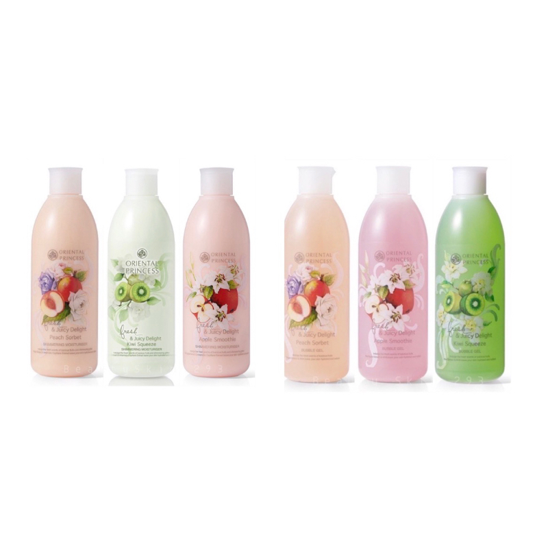โลชั่น,เจลอาบนำ้ กลิ่นผลไม้ Fresh & Juicy delight Lotion,Shower Moisturiserบำรุงผิวที่ผสานคุณค่าวิตามินShimmering250ml