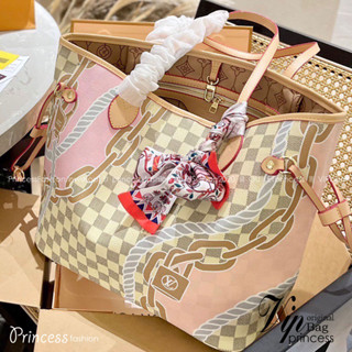 L/V Neverfull MM Damier Azur คอลเล็คชั่น Spring Nautical / 2IN1 TOTE SET WITH NAUTICAL PRINT ดีไซน์ใหม่ต้อนรับฤดูร้อน