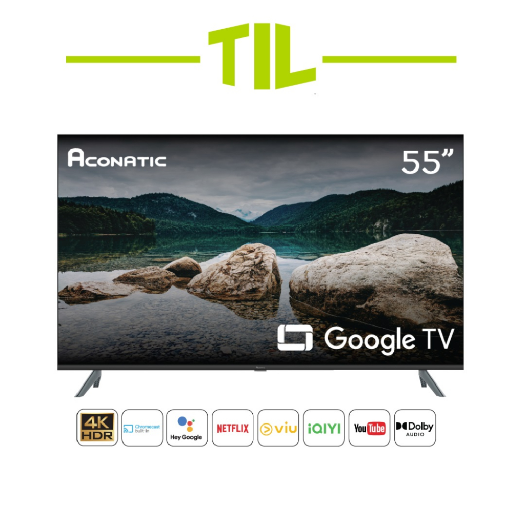 [2023 New Google TV] Aconatic Google TV 4K HDR รุ่น 55US700AN ขนาด 55 นิ้ว ระบบปฏิบัติการ Google (รับประกัน 3 ปี)