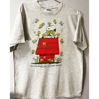 🐶🐶🐶Snoopy Woodstock Vintage 90s Peanuts Comics T-Shirt Peanuts  งาน 90s Size L อก 22 ยาว 28 ตอกปี 1994  ผ