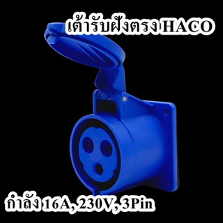 เต้ารับฝังตรง HACO  (313-6V)   กำลัง 16A, 230V, 3Pin จำนวน 1ตัว