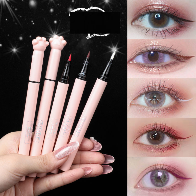 E7878อายไลเนอร์ชนิดน้ำยาวนานดำของแท้ซุปเปอร์กันน้ำ-มี 6 สีให้เลือก