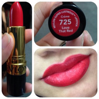 Revlon #725 LOVE THAT RED เรฟลอน ซุปเปอร์ลัสทรัสลิปสติก 4.2