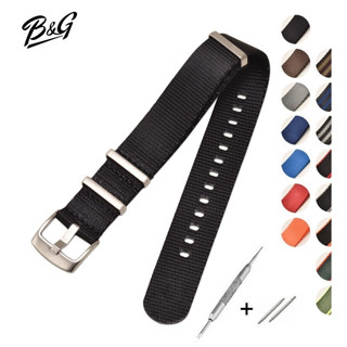 (พร้อมส่ง) Seat Belt NATO Nylon Strap สายนาโต้เนื้อผ้านุ่มลื่น หลากสีหลากลาย แถมเครื่องมือถอดสายและสปริงบาร์