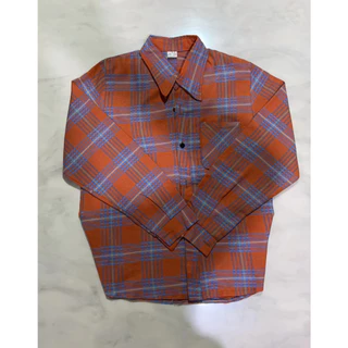 สินค้ามือหนึ่ง สินค้าถ่ายจากภาพจริง เสื้อลายสก๊อต เสื้อเซิ้ตแขนยาว พร้อมส่ง