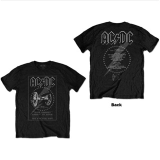 เสื้อวง AC/DC ลิขสิทธิ์แท้100% ลาย FTATR 40TH MONOCHROME (BACK PRINT)