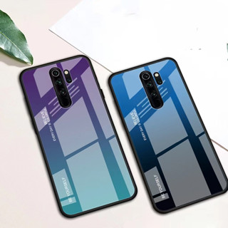 Case Redmi Note8pro เคสไล่สี เคสกระจก ใช้สำหรับ Xiaomi Redmi Note8pro เคสกระจกสองสี เคสเงาไล่สี เรมี Note8proเคส Redmi